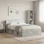 vidaXL Cabinet de Tête de Lit Gris béton Bois d'ingénierie