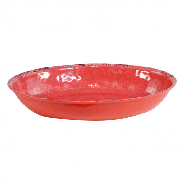 Plat melamine creux ovale rouge gamme casablanca -  - mélaminé420 280x70mm