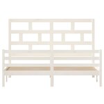 vidaXL Cadre de lit Blanc Bois massif 180x200 cm Super King