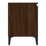 vidaXL Meuble TV avec pieds en métal Chêne marron 103 5x35x50 cm