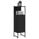 vidaXL Armoire de salle de bain noir 33x33x120 5 cm bois d'ingénierie