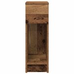 vidaXL Tables de chevet avec tiroir 2 Pièces vieux bois 20x36x60 cm