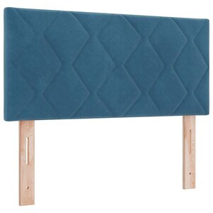 vidaXL Tête de Lit LED Géométrique Bleu foncé 90 cm Velours