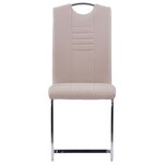vidaXL Chaises à manger cantilever lot de 2 cappuccino similicuir