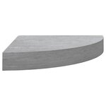vidaXL Étagères d'angle murales 4 Pièces Gris béton 25x25x3 8 cm MDF