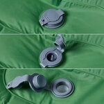 vidaXL Matelas de camping autogonflant avec oreiller 1 personne vert