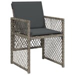vidaXL Chaises de jardin avec coussins lot de 4 gris résine tressée