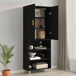 vidaXL Armoire murale suspendue Noir 69 5x34x90 cm
