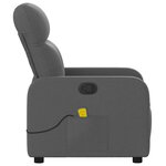 vidaXL Fauteuil inclinable de massage gris foncé tissu