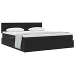 vidaXL Lit de Rangement avec matelas avec stockage Noir 100 x 200 cm