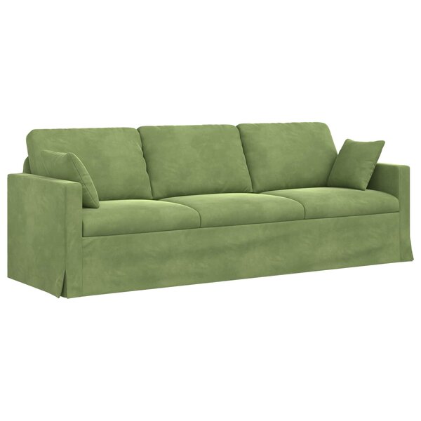 vidaXL Canapé Vert clair 228 x 78 x 80 cm Velours