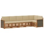 vidaXL Ensemble de canapés d'extérieur 5 pc Naturel