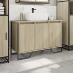 vidaXL Armoire lavabo de salle de bain chêne sonoma 91x35x60 cm