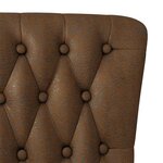 vidaXL Fauteuil à pantoufle Marron 56 5 x 70 x 110 cm Simili daim