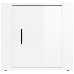 vidaXL Tables de chevet 2 Pièces Blanc brillant 50x39x47 cm