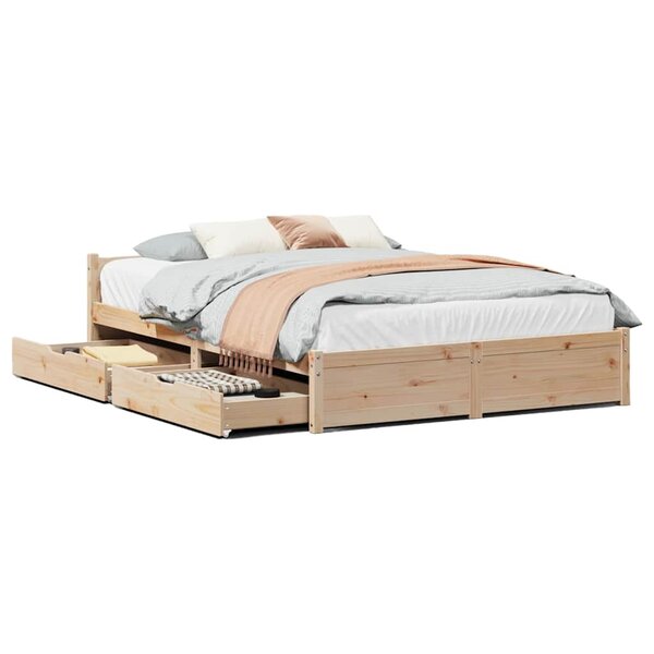 vidaXL Cadre de lit sans matelas 140x200 cm bois massif de pin