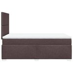 vidaXL Sommier à lattes de lit avec matelas Marron foncé 120x200 cm