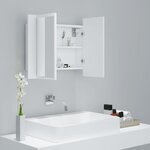 vidaXL Armoire salle de bain à miroir LED Blanc 60x12x45 cm Acrylique