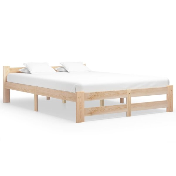 vidaXL Cadre de lit Bois de pin massif 160x200 cm