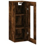 vidaXL Armoire murale chêne fumé 34 5x34x90 cm