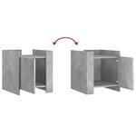 vidaXL Table de chevet gris béton 45x50x50 cm bois d’ingénierie