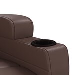 vidaXL Fauteuil de massage Marron Similicuir