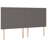 vidaXL Cadre de lit avec tête de lit Gris 160x200 cm Similicuir