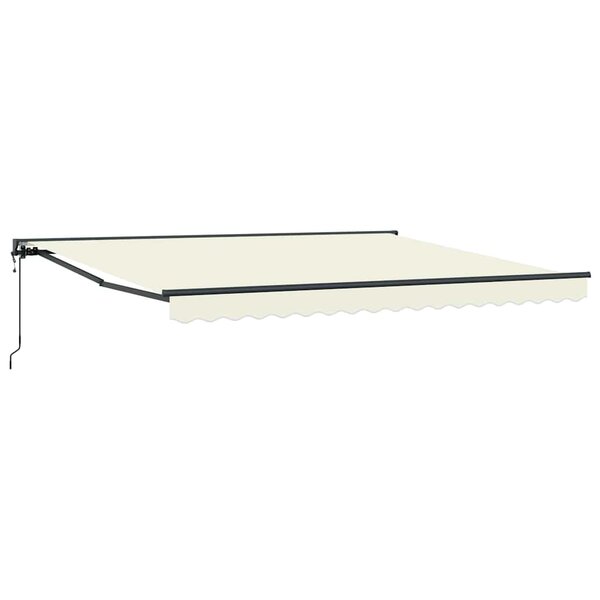 vidaXL Auvent Rétractable Crème 350 x 250 cm Tissu  Métal