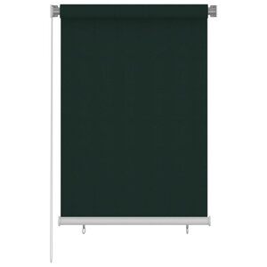 vidaXL Store roulant d'extérieur 100x140 cm Vert foncé PEHD
