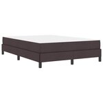 vidaXL Lit à ressorts avec matelas Marron foncé 140 x 190 cm tissu