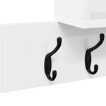 vidaXL Porte-manteau mural Blanc 100 x 12 x 43.5 cm Bois d'ingénierie