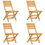 vidaXL Ensemble à manger de jardin 5 Pièces Bois de teck massif