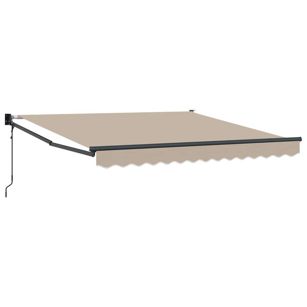 vidaXL Auvent Rétractable Beige 350 x 250 cm tissu