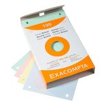 Etui Paquet de 100 Fiches bristol 5x5 perf. 105x148 Assories EXACOMPTA