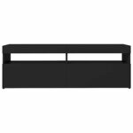 vidaXL Meuble TV avec lumières LED noir 120x35x40 cm