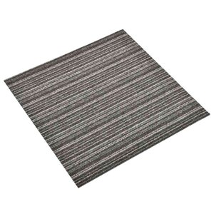 vidaXL Tapis 20 pc Anthracite rayé 50 x 50 cm 100 Polypropylène