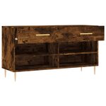vidaXL Banc à chaussures chêne fumé 102x35x55 cm bois d'ingénierie