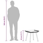 vidaXL Tabouret de Jardin 2 Pièces Gris 50 x 40 x 45cm Polyester