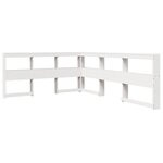 vidaXL Lit bibliothèque sans matelas blanc 150x200 cm bois pin massif