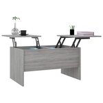 vidaXL Table basse sonoma gris 80x50x42 5 cm bois d'ingénierie