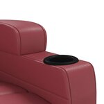 vidaXL Fauteuil de massage Rouge bordeaux Similicuir