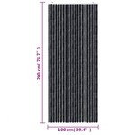 vidaXL Rideau anti-mouches anthracite 100x200 cm chenille