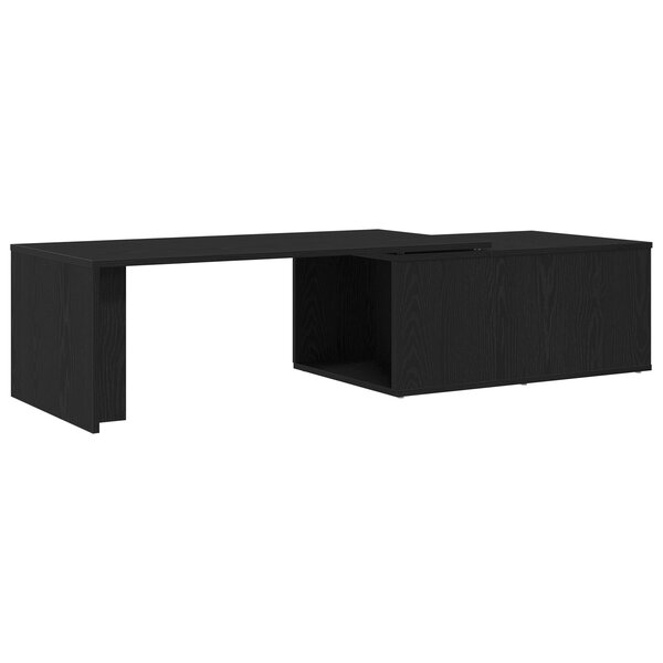Table basse vidaXL en chêne noir 150x50x35 cm en bois composite
