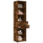 vidaXL Buffet haut chêne fumé 45x42 5x185 cm bois d'ingénierie