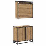 vidaXL Ensemble de mobilier de salle de bain 2 Pièces Chêne artisanal