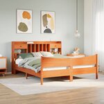 vidaXL Cadre de lit sans matelas cire marron 200x200cm bois pin massif