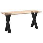 vidaXL Pieds de table à manger en forme de X  2 pièces  noir  60 x (72-73) cm  acier
