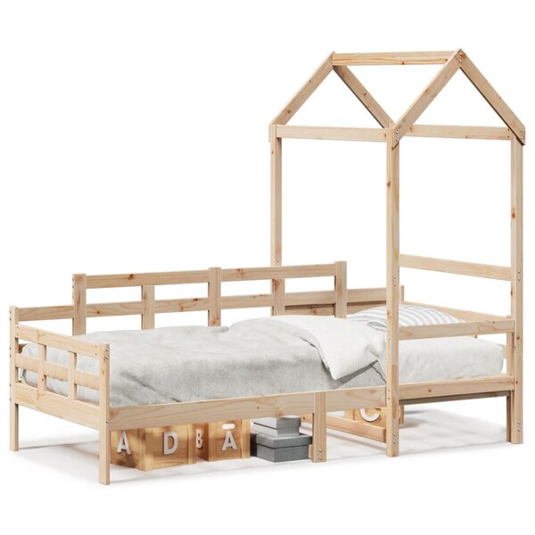 vidaXL Lit de jour avec toit sans matelas 80x200 cm bois massif