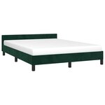 vidaXL Cadre de lit sans matelas vert foncé 140x200 cm velours