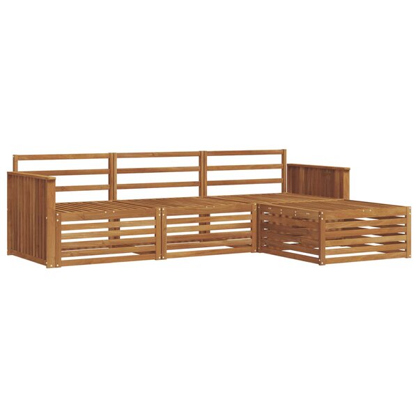 vidaXL Ensemble de canapés d'extérieur 4 pc Naturel
